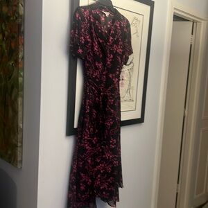 NWT Nanette Lepore button front with tie Sz m waist tie